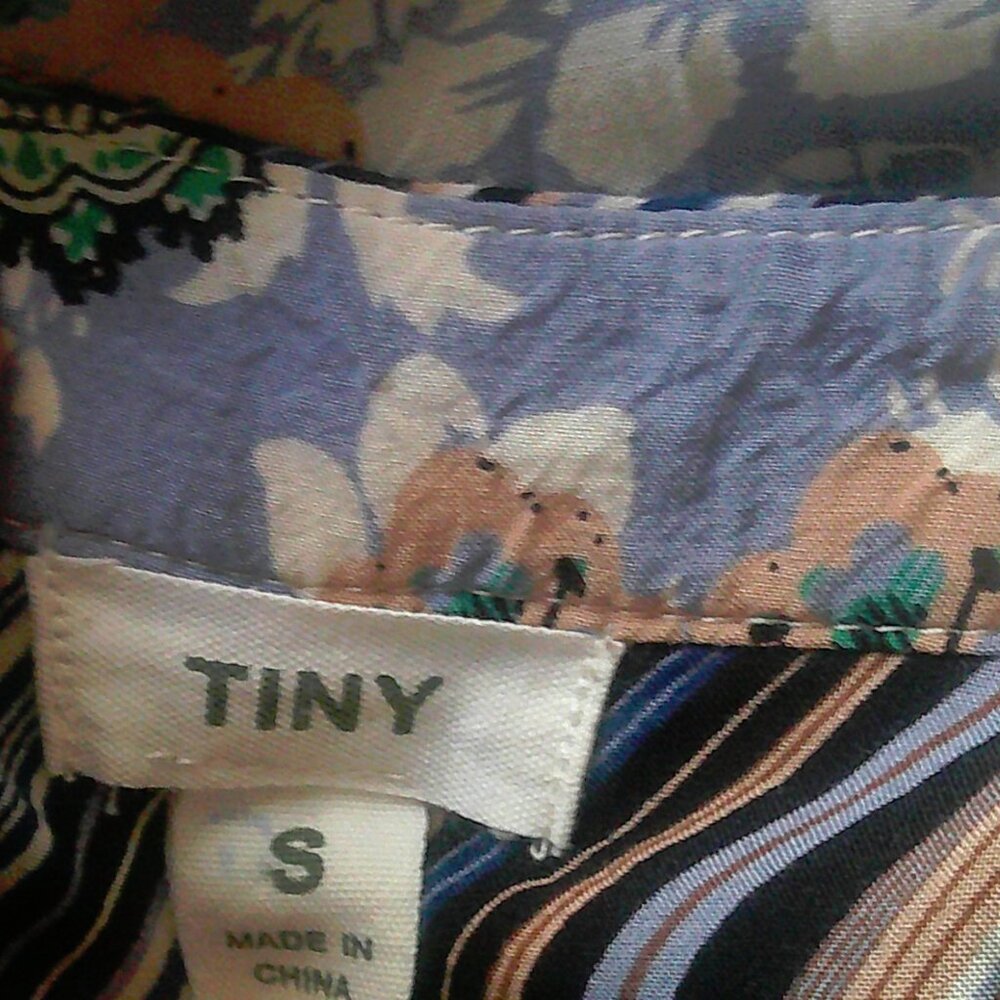 Tiny Anthropologie Drop Waist Pintucked Rayon Caviana Paisley Mini Dress Sm - Picture 12 of 14